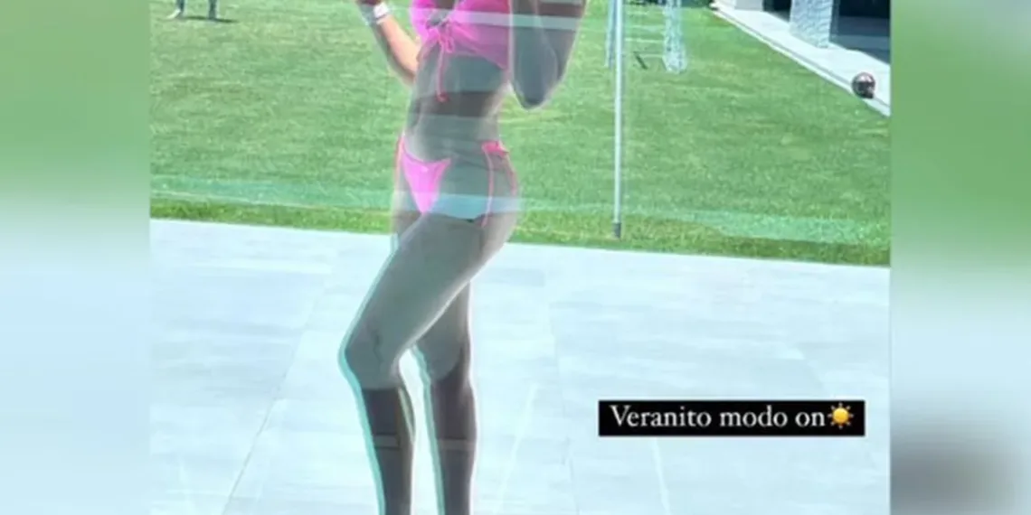 ¡La foto en bikini de Antonela Roccuzzo arruinada accidentalmente por Leo Messi!